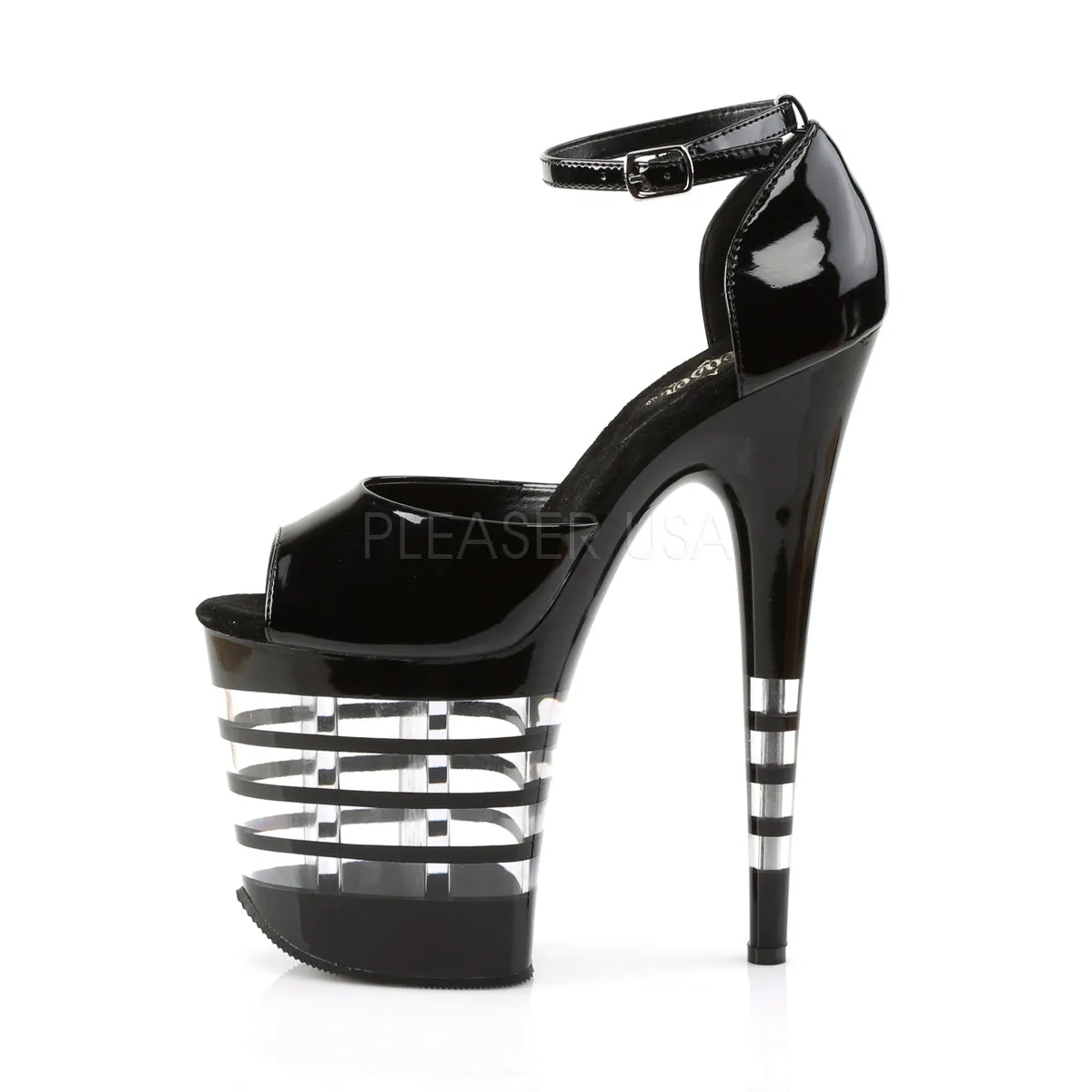 FLAMINGO-889LN  Black Patent/Black