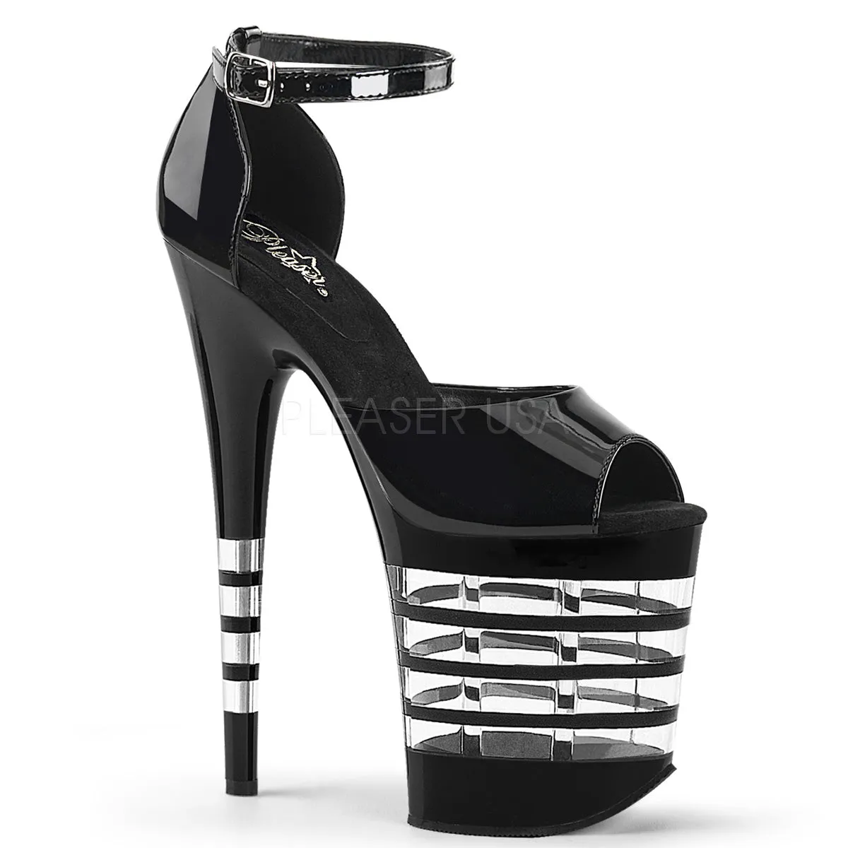 FLAMINGO-889LN  Black Patent/Black