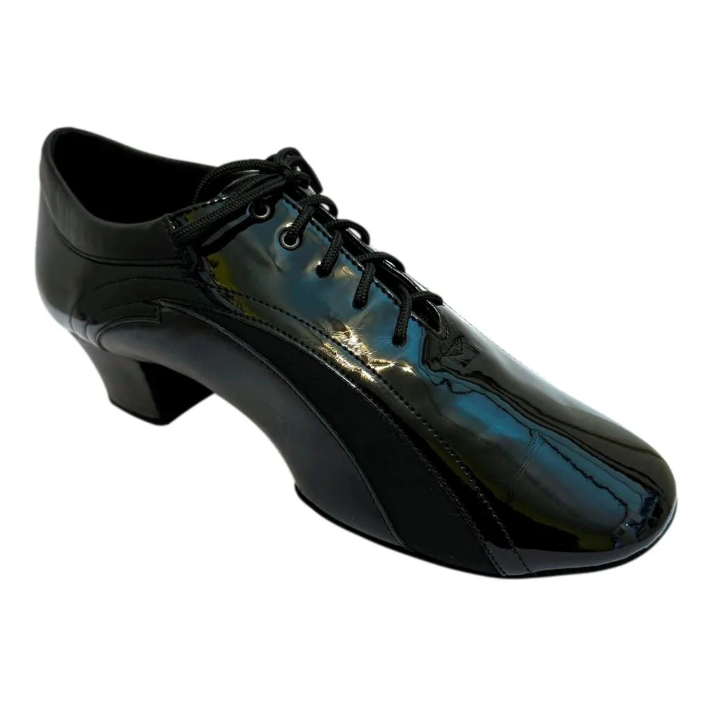 Galex 1212 Fernando, Black Leather / Patern Leather / Neoprene, Men's Latin Dance Shoes