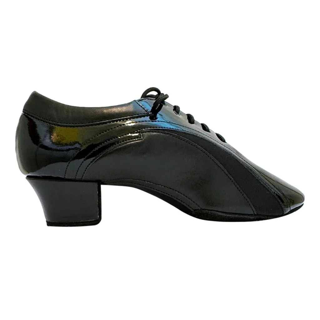 Galex 1212 Fernando, Black Leather / Patern Leather / Neoprene, Men's Latin Dance Shoes