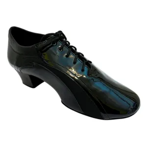 Galex 1212 Fernando, Black Leather / Patern Leather / Neoprene, Men's Latin Dance Shoes