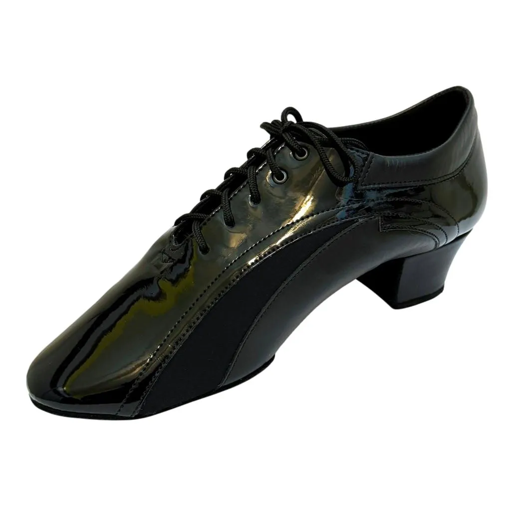 Galex 1212 Fernando, Black Leather / Patern Leather / Neoprene, Men's Latin Dance Shoes