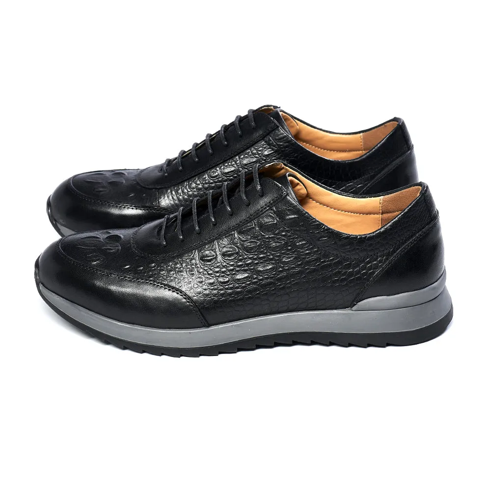 Genuine Cow Leather Mens Casual Sneaker