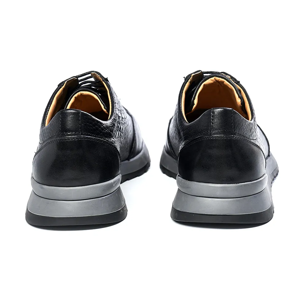Genuine Cow Leather Mens Casual Sneaker
