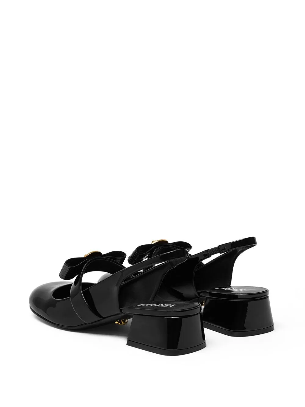 Gianni ribbon patent leather pumps