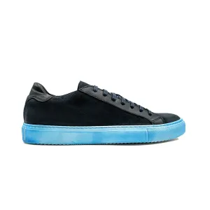 Giovacchini Rino in Antique Blue Waxed Suede Sneakers
