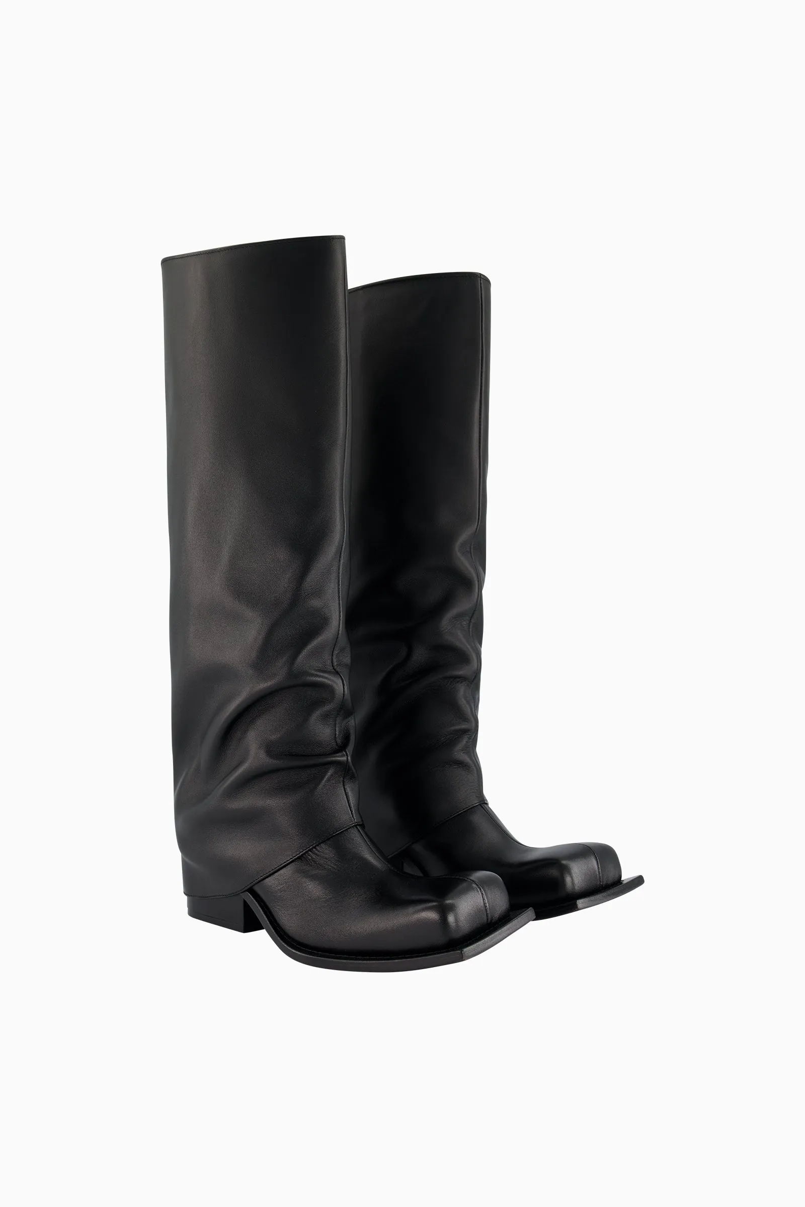 Havva Chunky Heel Trouser Boots - Black