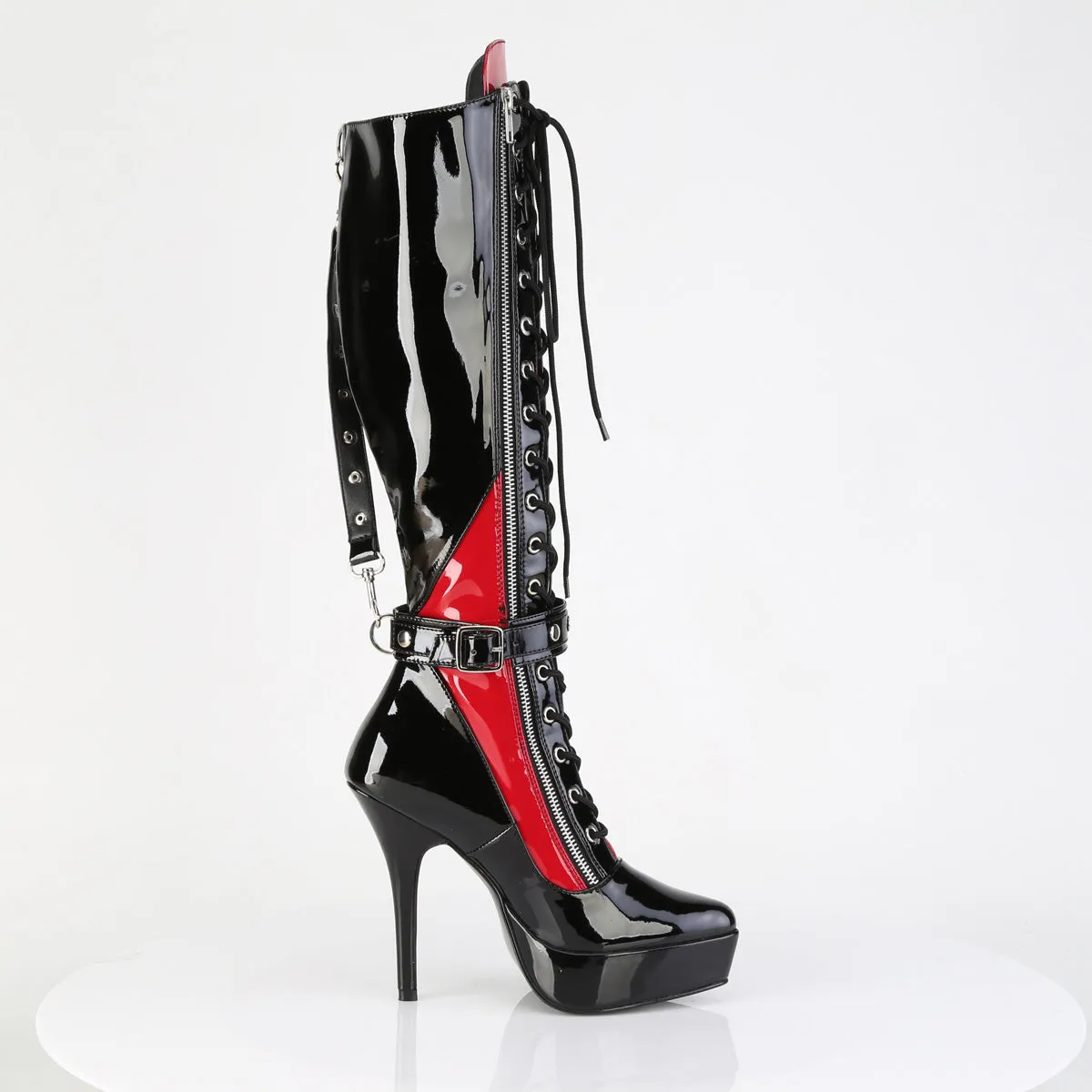 INDULGE-2028  Black-Red Patent