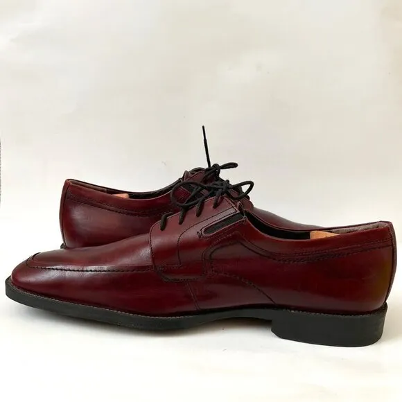 Johnston and Murphy Size 14 Men Burgundy Leather Lace up Dress Shoes 59-10193