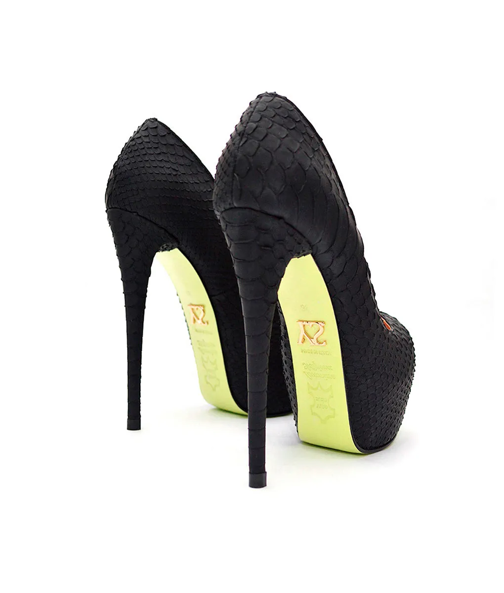 Kalinda 150 Black Matte Python