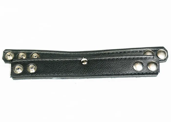 Leather cock and ball ring