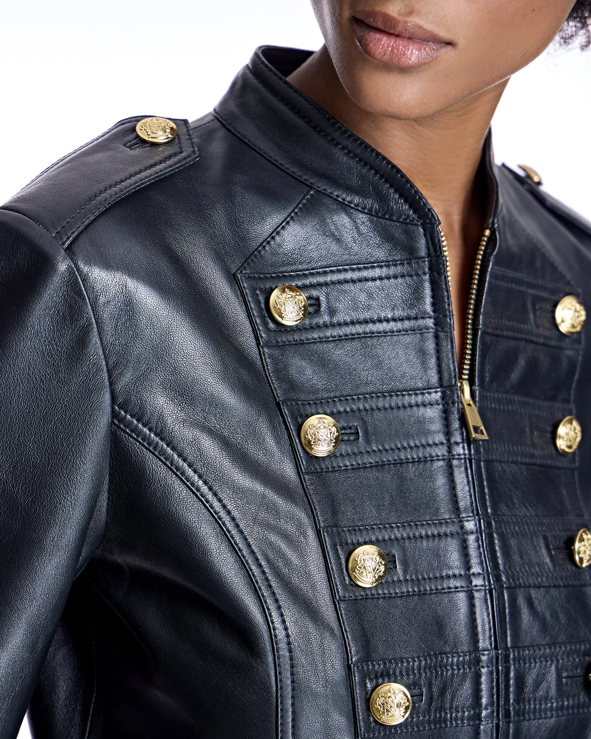 Leather Military Jacket