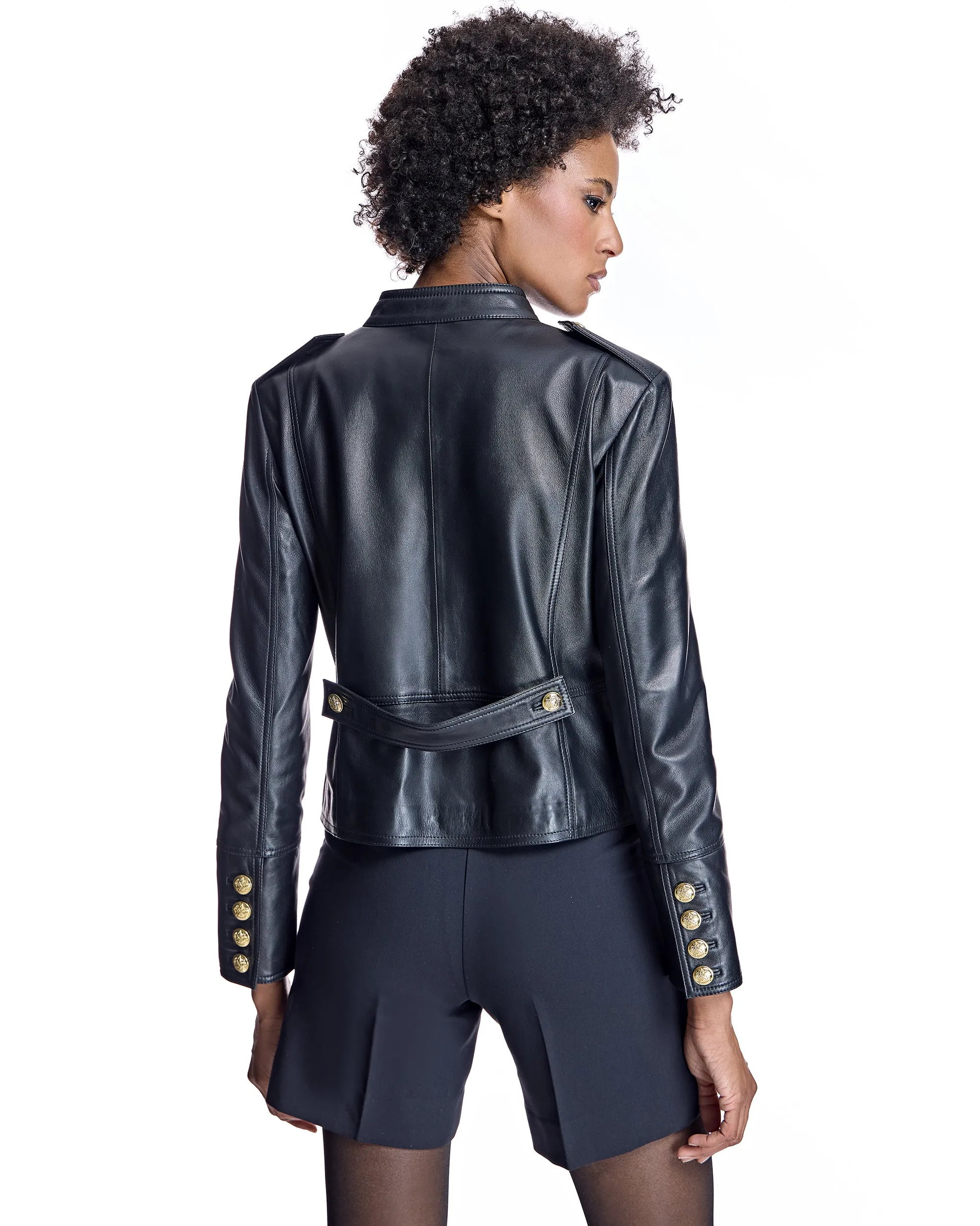 Leather Military Jacket
