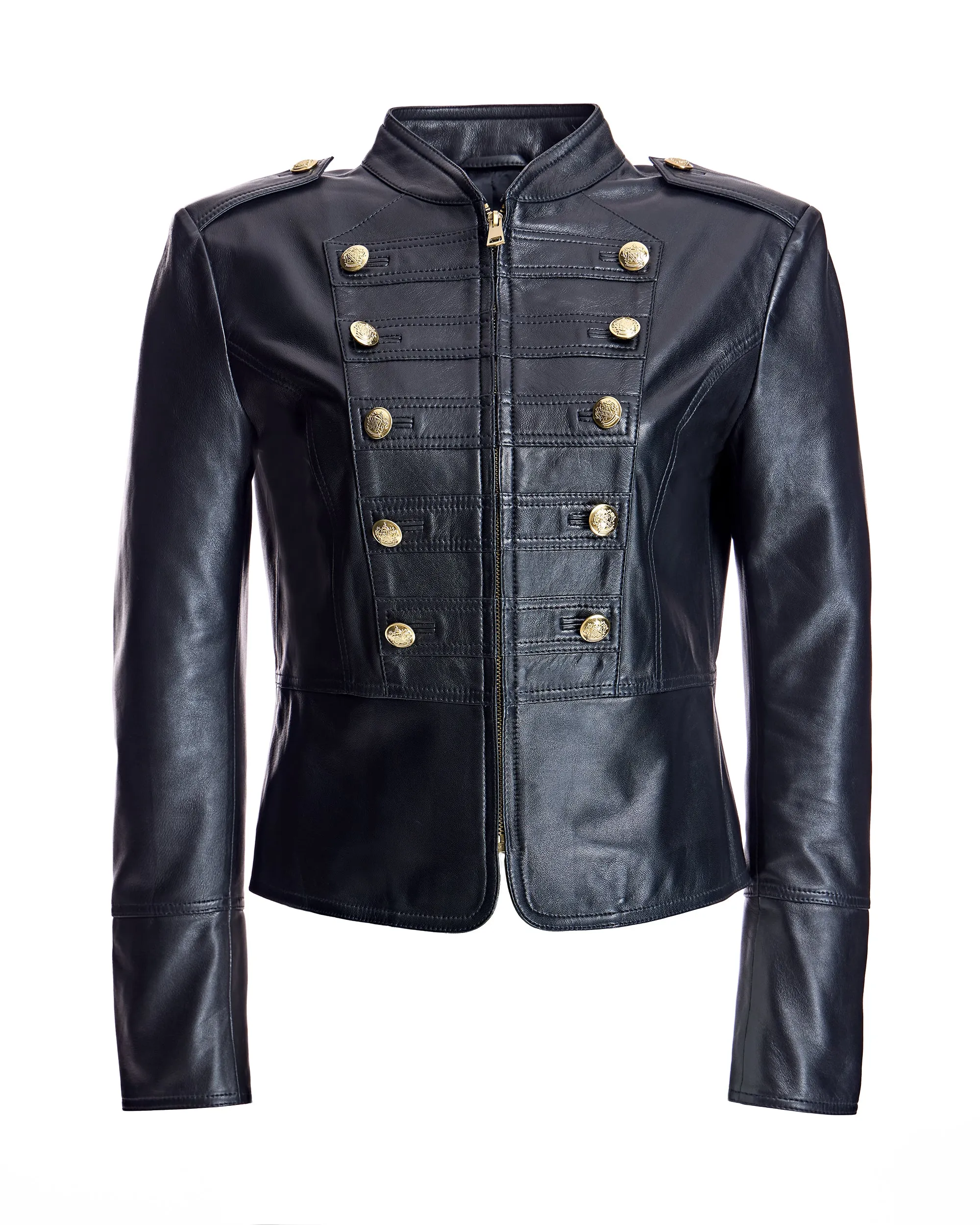 Leather Military Jacket