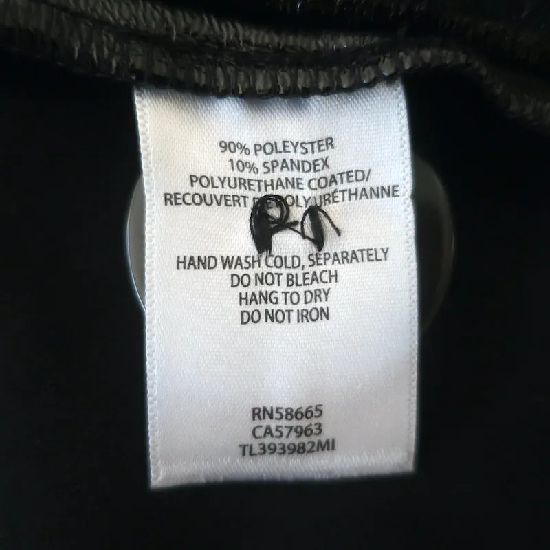 Leith Faux Patent Leather Trench Coat Black Size Extra Small
