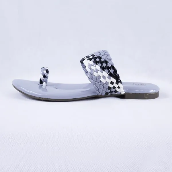 Letti Patent Multi Grey Slides