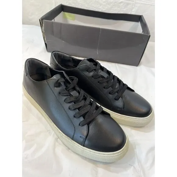 Lindbergh Mens Size 9.5 Black Leather Sneaker Style: 30-92000US