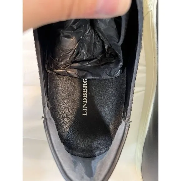 Lindbergh Mens Size 9.5 Black Leather Sneaker Style: 30-92000US