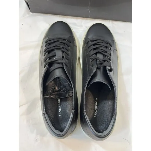 Lindbergh Mens Size 9.5 Black Leather Sneaker Style: 30-92000US