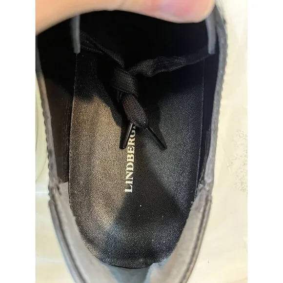 Lindbergh Mens Size 9.5 Black Leather Sneaker Style: 30-92000US