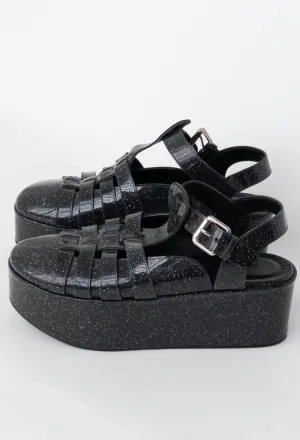 Loewe 70 Glitter Platform Sandals Sz39