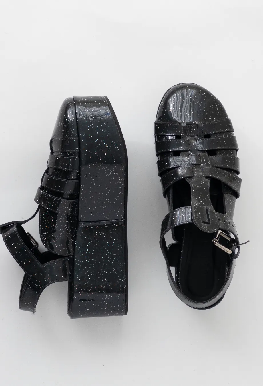 Loewe 70 Glitter Platform Sandals Sz39