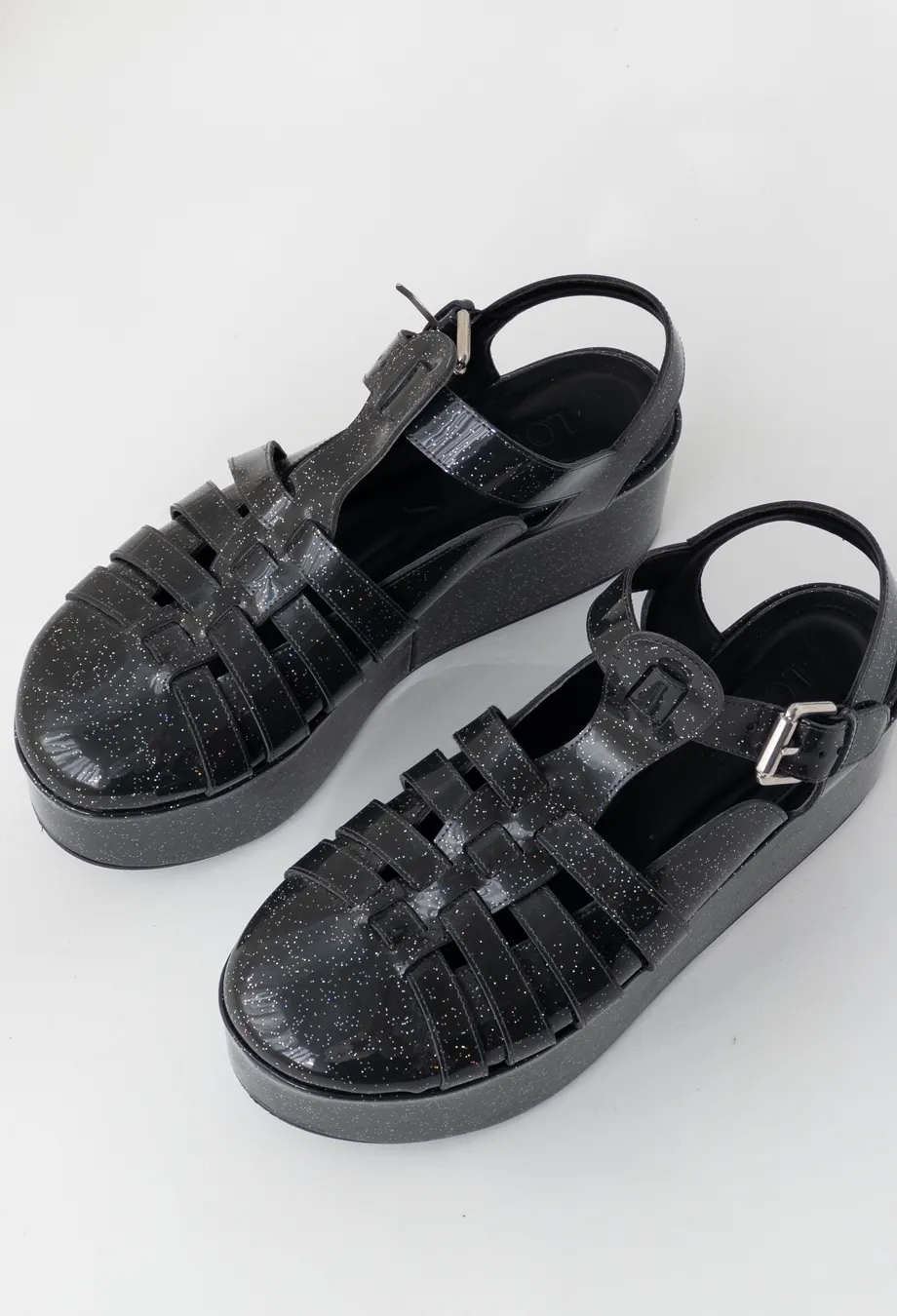 Loewe 70 Glitter Platform Sandals Sz39