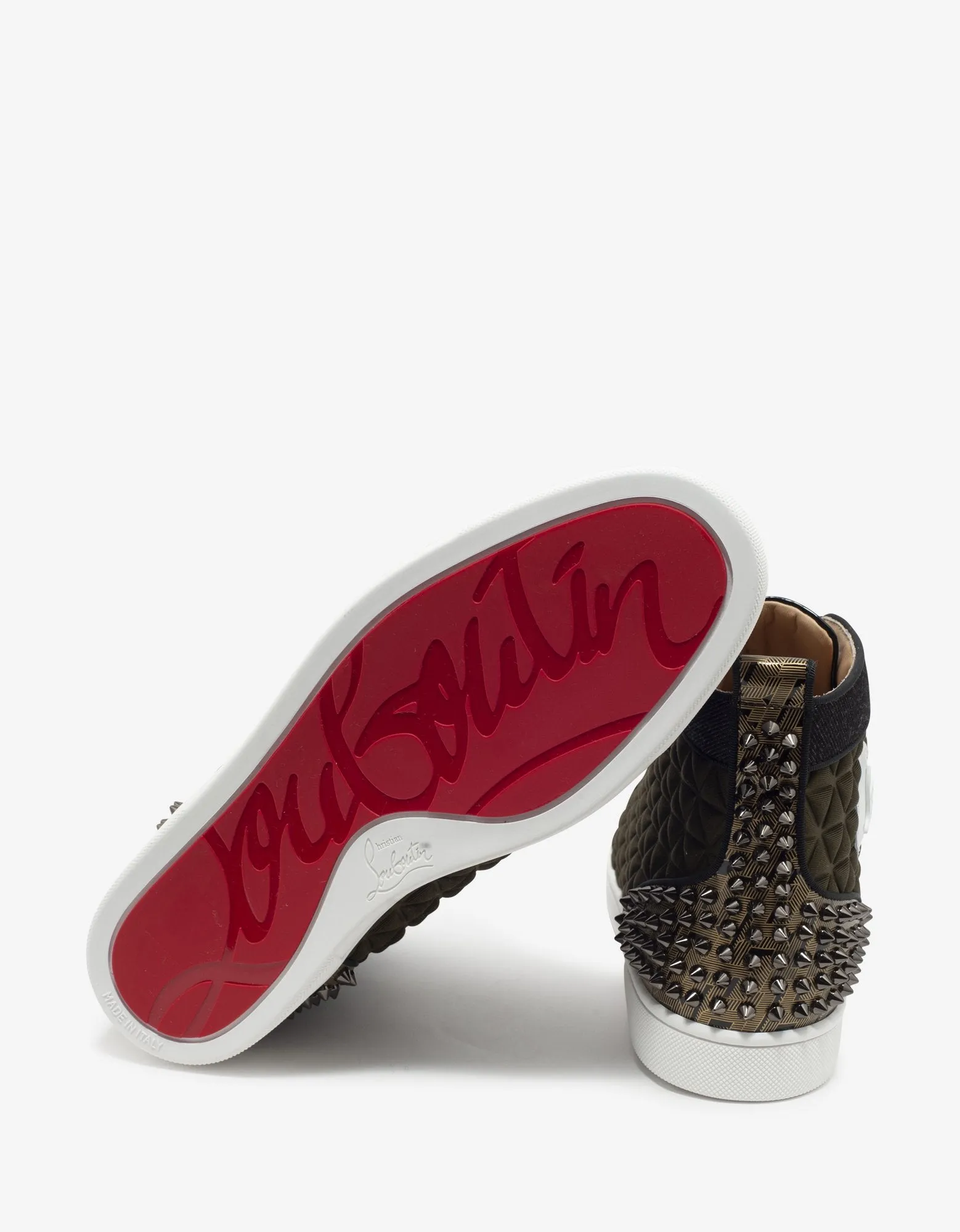 Louis Spikes III Waffle Neoprene High Top Trainers -