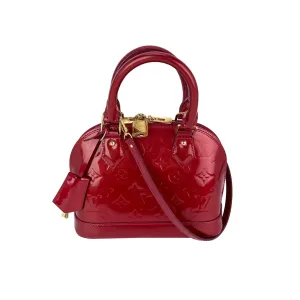 Louis Vuitton Alma BB Monogram Red Vernis Patent Leather Crossbody Bag