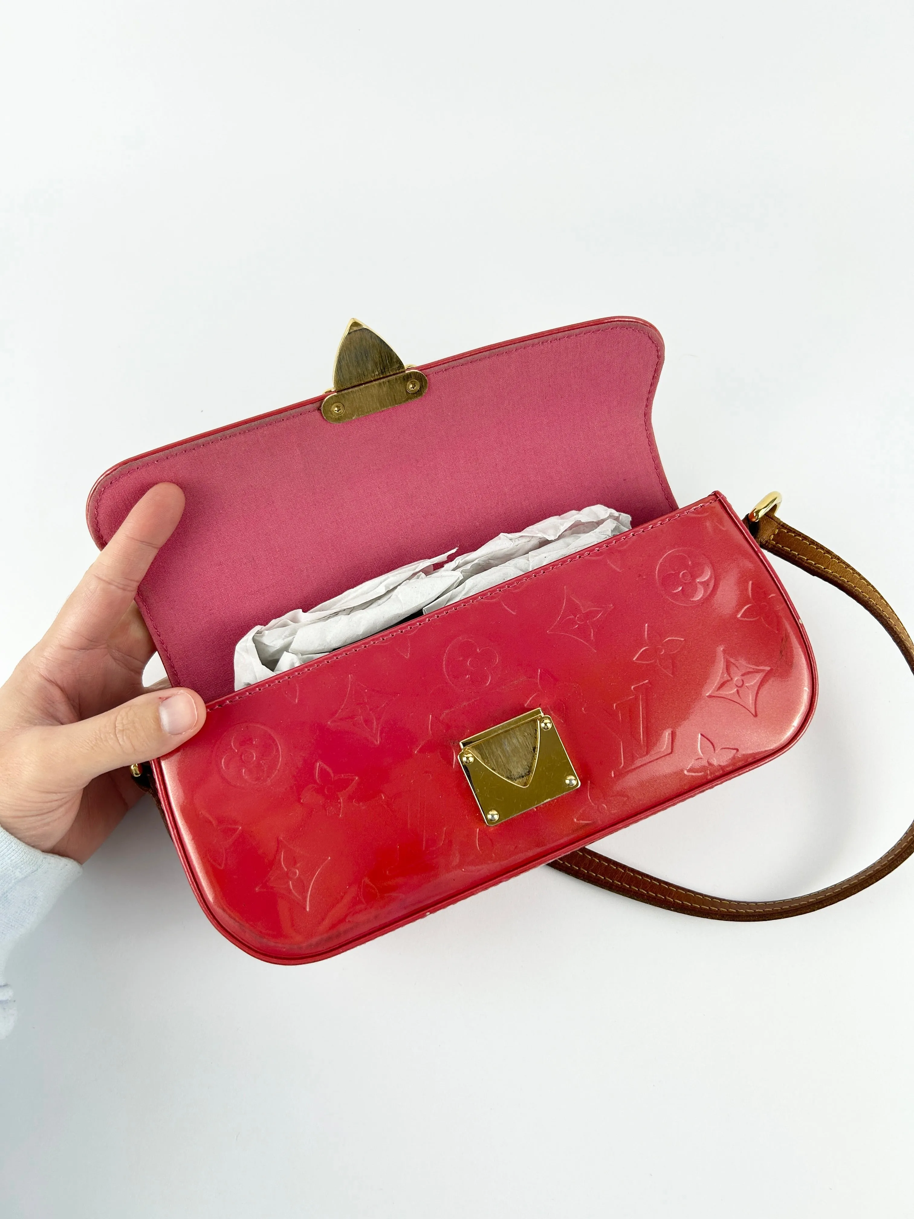 Louis Vuitton Vernis Malibu Pink Shoulder Bag (2006)