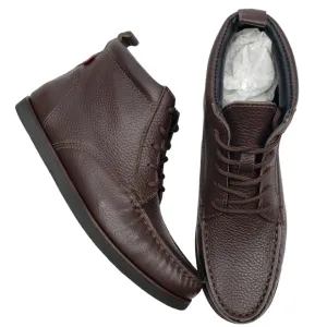 Marc Joseph | NIB Gramercy Brown Grainy Leather Preppy High Top Bootie Boy's 4.5
