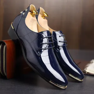 Men flats shoes fashion PU leather casual men shoes