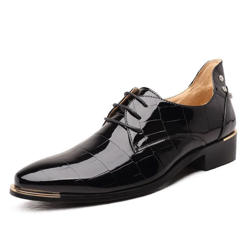 Men flats shoes fashion PU leather casual men shoes