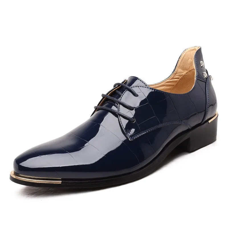 Men flats shoes fashion PU leather casual men shoes