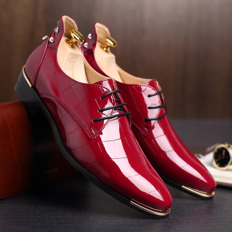 Men flats shoes fashion PU leather casual men shoes