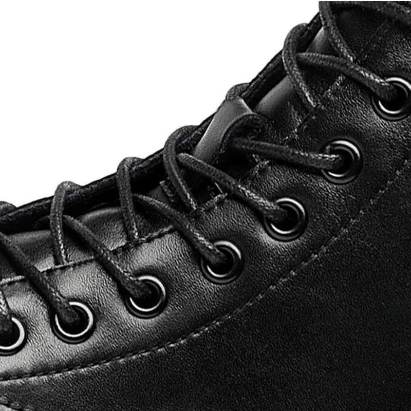 Men Leather Inner Increased High Heel Boots