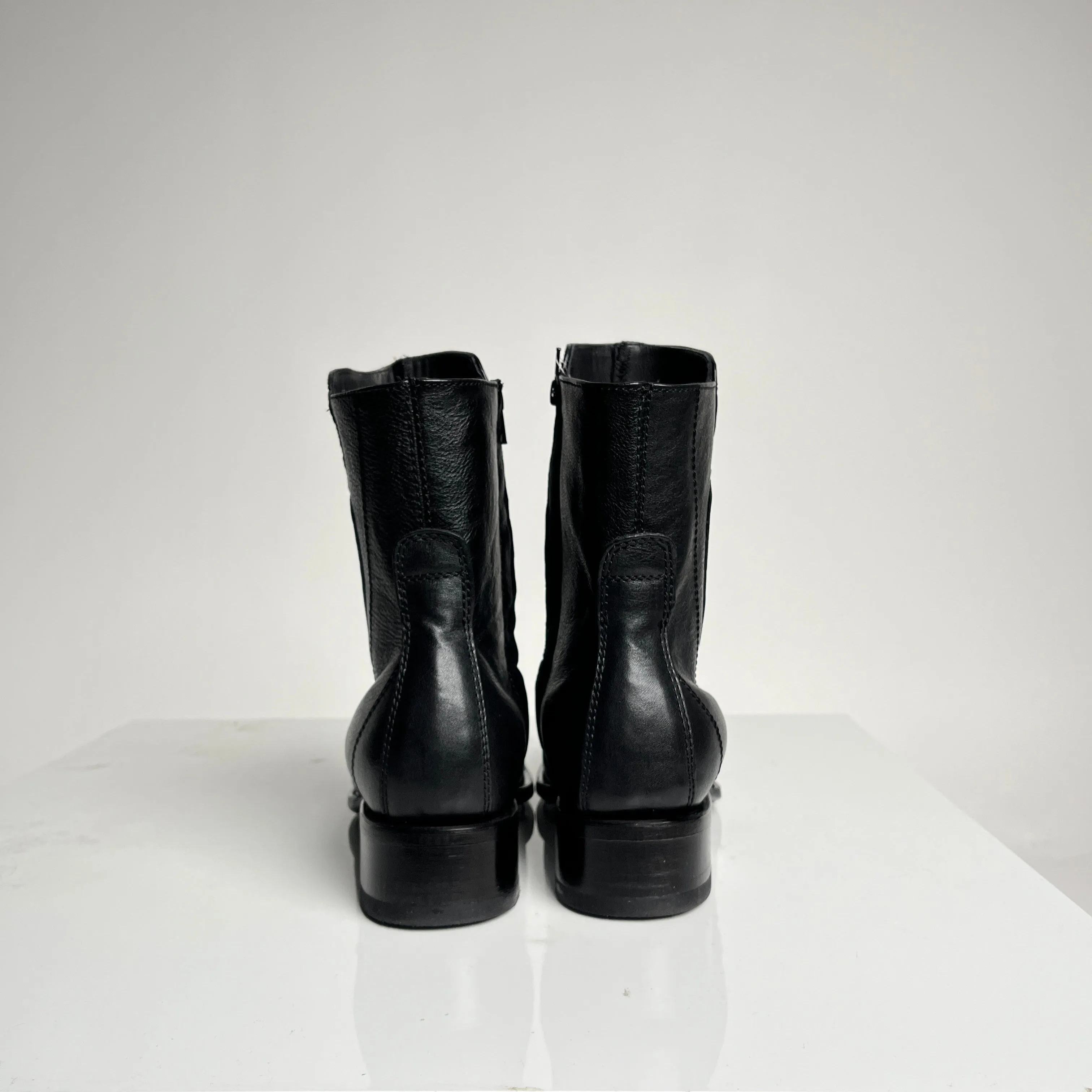 Men's Black Ankle Boot Botin Kabul - White Diamond
