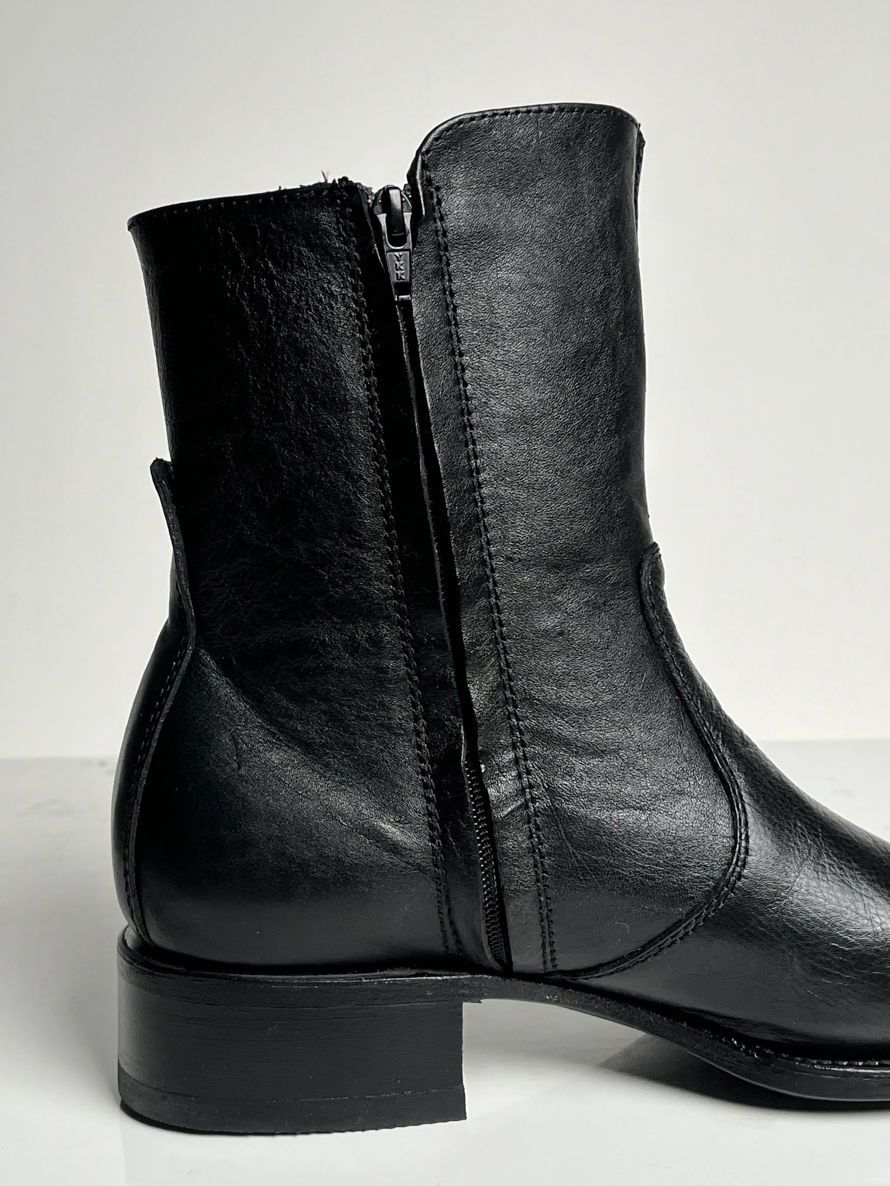 Men's Black Ankle Boot Botin Kabul - White Diamond