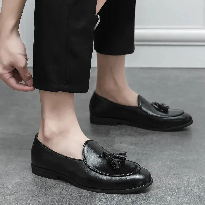 Men's Fringed Leather Shoes