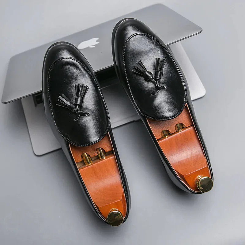 Men's Fringed Leather Shoes