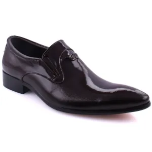 Men’s “KOBE” Plain Toe Patent Slip Ons Shoes