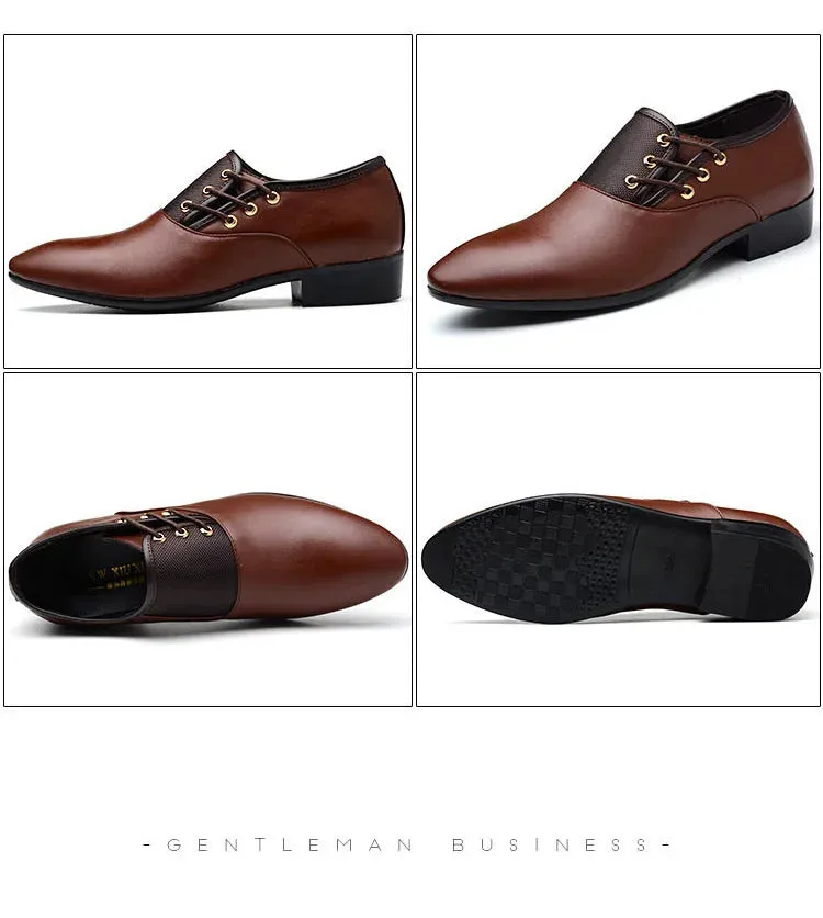 Men's Quality Patent Leather Shoes- White Wedding Shoes Leather Shoes for Male