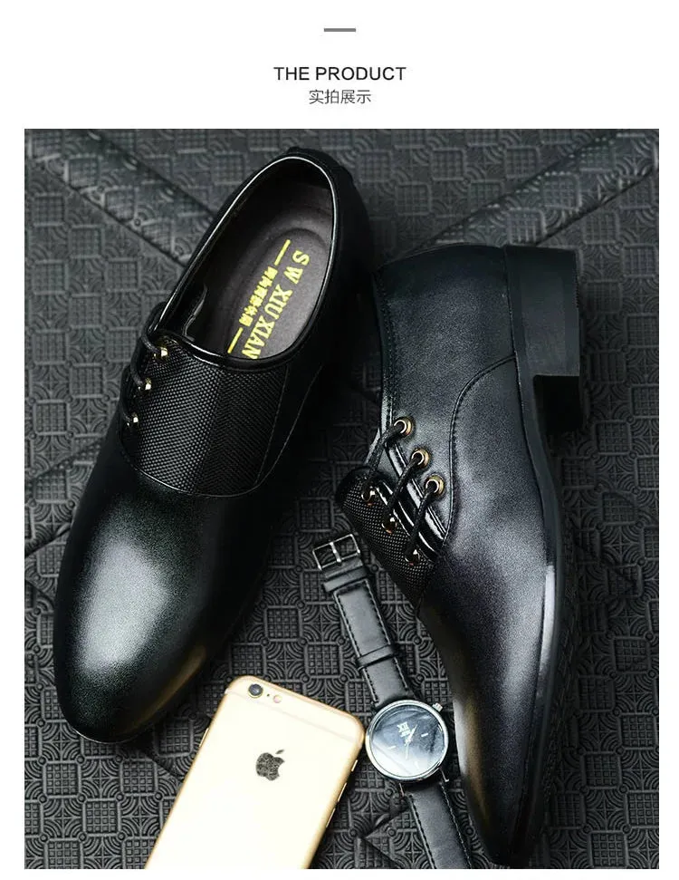Men's Quality Patent Leather Shoes- White Wedding Shoes Leather Shoes for Male