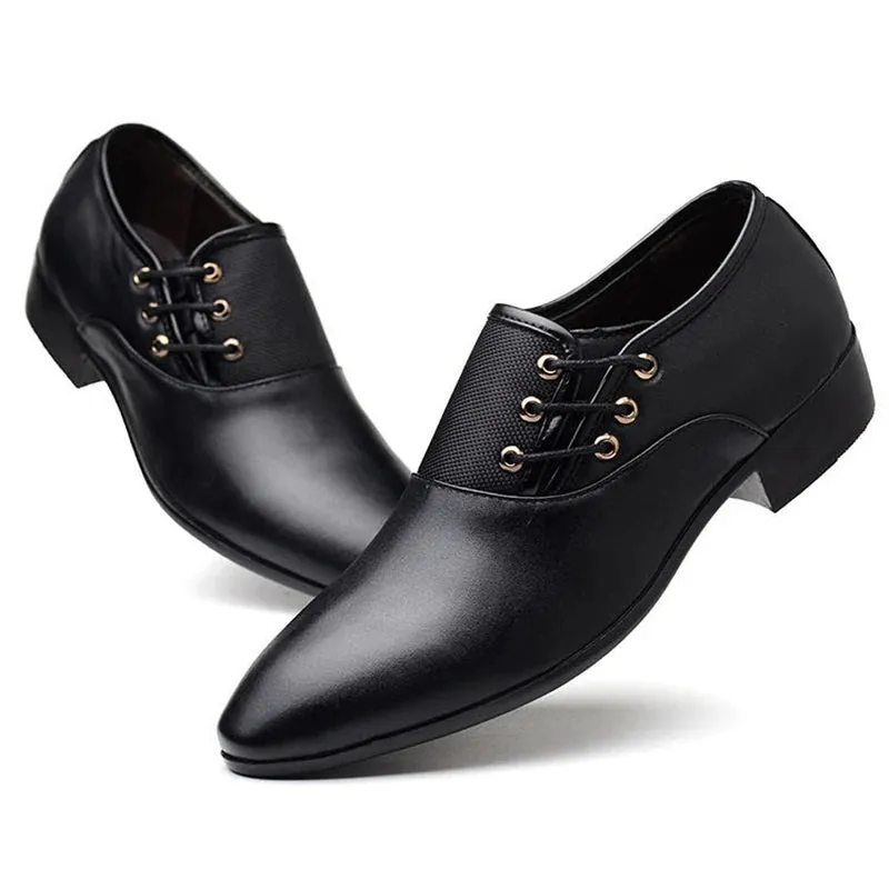 Men's Quality Patent Leather Shoes- White Wedding Shoes Leather Shoes for Male
