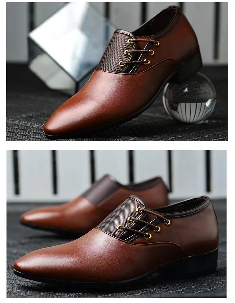 Men's Quality Patent Leather Shoes- White Wedding Shoes Leather Shoes for Male