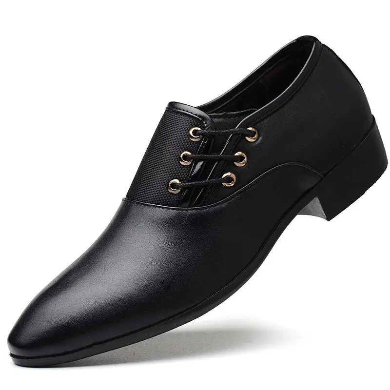 Men's Quality Patent Leather Shoes- White Wedding Shoes Leather Shoes for Male