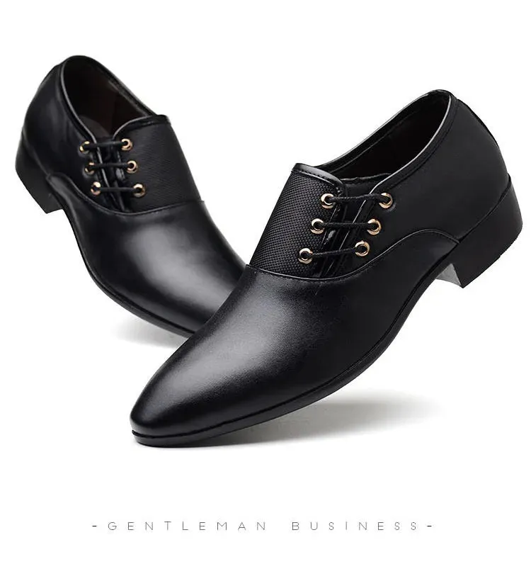Men's Quality Patent Leather Shoes- White Wedding Shoes Leather Shoes for Male