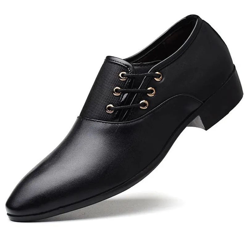 Men's Quality Patent Leather Shoes- White Wedding Shoes Leather Shoes for Male
