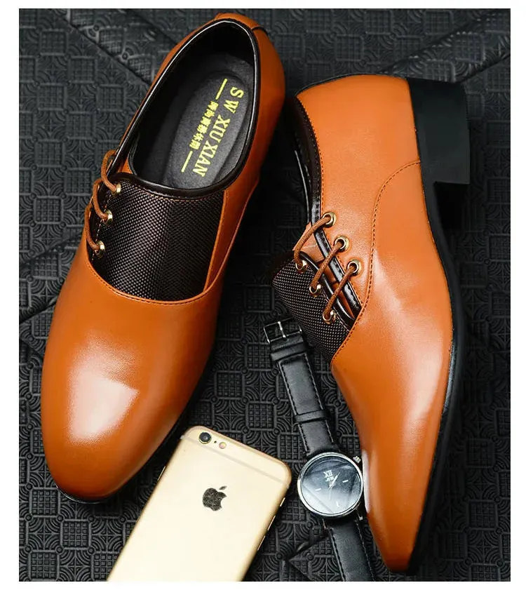 Men's Quality Patent Leather Shoes- White Wedding Shoes Leather Shoes for Male