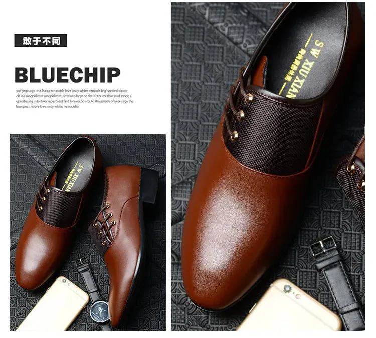 Men's Quality Patent Leather Shoes- White Wedding Shoes Leather Shoes for Male